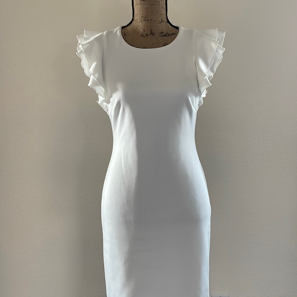 tommy hilfiger flutter sleeve dress